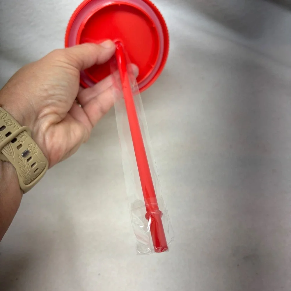 Grinch Studded Tumbler Reusable Cup with‎ Lid and Straw Christmas Holiday Gift